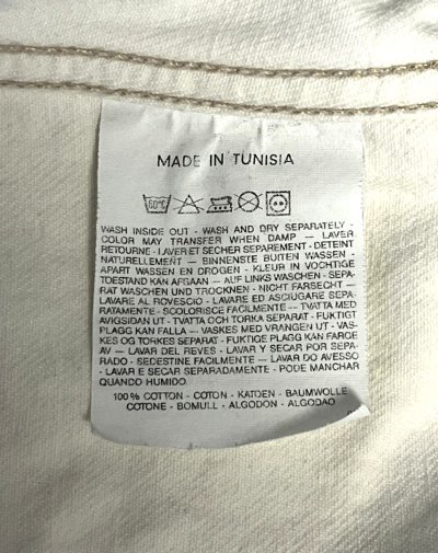 画像3: 90'S LEVIS "70503" スモールe 4thモデル デニムジャケット ホワイト チュニジア製 (VINTAGE)