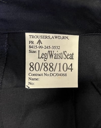 画像3: イギリス軍 ROYAL NAVY 前期型 カーゴパンツ ネイビー (DEADSTOCK)