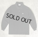 80'S CHEMISE LACOSTE 長袖 ポロシャツ ブラック フランス製 (VINTAGE)