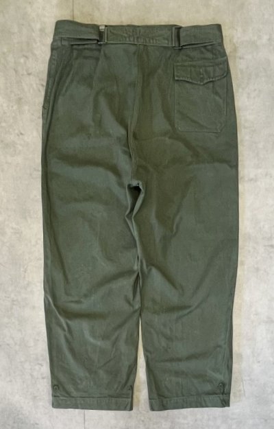画像5: 50'S フランス軍 ベルト付き メカニックワークパンツ ECLAIRダブルジップ (VINTAGE)