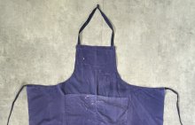 他の写真1: ユーロヴィンテージ コットンツイル ポケット付き エプロン ナス紺 (VINTAGE)
