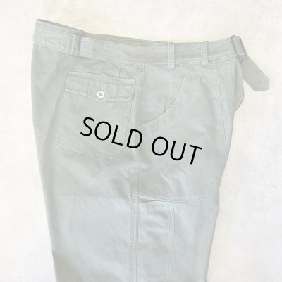 画像4: 50'S フランス軍 ベルト付き メカニックワークパンツ ECLAIRダブルジップ (VINTAGE)
