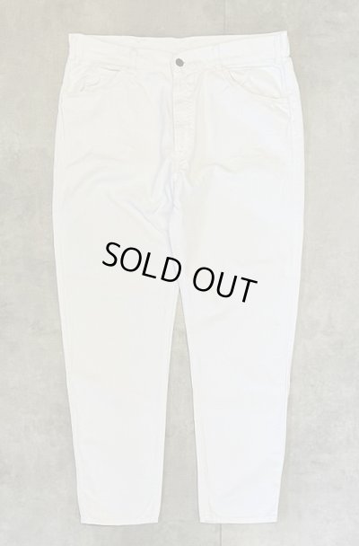 画像1: 70'S LEVIS "STA-PREST" 黒タブ BIG E ボタン裏1 ホップサック スタプレストパンツ ホワイト 42TALONジップ USA製 (VINTAGE)