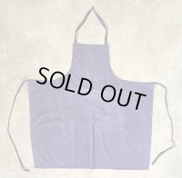 ユーロヴィンテージ コットンツイル ポケット付き エプロン ナス紺 (VINTAGE)