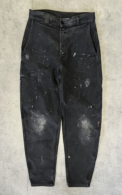画像1: 50'S フレンチワーク モールスキン ワークパンツ フェードブラック (VINTAGE)