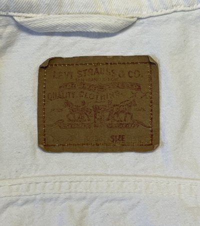 画像2: 90'S LEVIS "70503" スモールe 4thモデル デニムジャケット ホワイト ユーゴスラビア製 (VINTAGE)