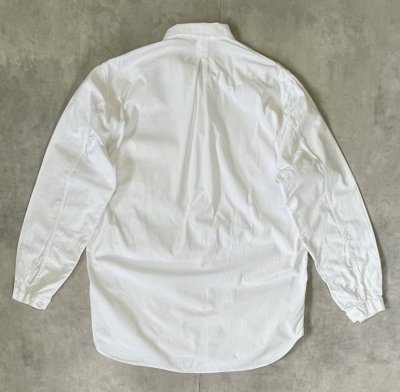 画像4: 50'S スウェーデン軍 マチ付き プルオーバーシャツ ホワイト (VINTAGE)