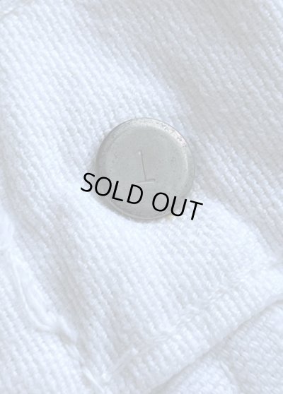 画像2: 70'S LEVIS "STA-PREST" 黒タブ BIG E ボタン裏1 ホップサック スタプレストパンツ ホワイト 42TALONジップ USA製 (VINTAGE)