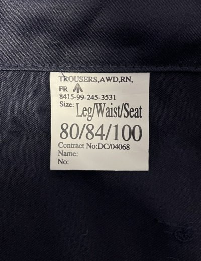 画像2: イギリス軍 ROYAL NAVY 前期型 カーゴパンツ ネイビー (DEADSTOCK)