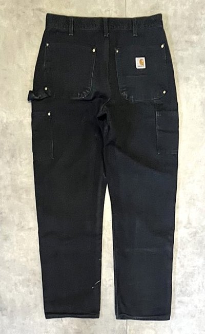 画像4: CARHARTT ダブルニー ダック ペインターパンツ ブラック W32L32 USA製 (VINTAGE)