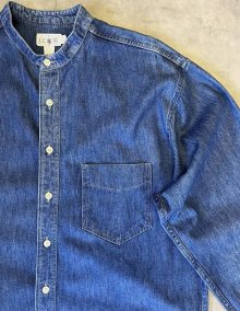 他の写真2: 90'S J.CREW 旧タグ デニム バンドカラーシャツ インディゴ USA製 (VINTAGE)