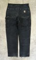 画像4: CARHARTT ダブルニー ダック ペインターパンツ ブラック W33L32 USA製 (VINTAGE) (4)