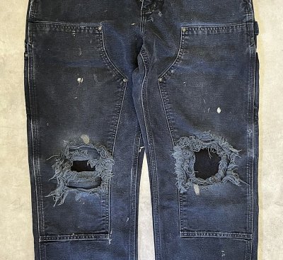 画像3: CARHARTT ダブルニー ダック ペインターパンツ ブラック W34L30 メキシコ製 (VINTAGE)