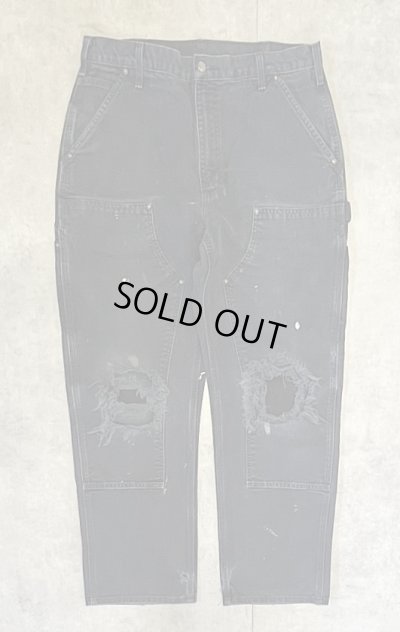 画像1: CARHARTT ダブルニー ダック ペインターパンツ ブラック W34L30 メキシコ製 (VINTAGE)
