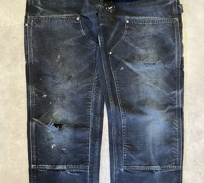 画像3: CARHARTT ダブルニー ダック ペインターパンツ ブラック W33L32 USA製 (VINTAGE)