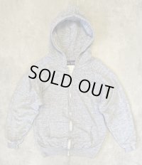 70'S BIG YANK 裏サーマル ダブルフェイス スウェットパーカー アルミジップ ヘザーグレー ルーマニア製 (VINTAGE)