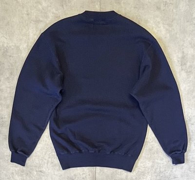 画像3: 80'S LL Bean by RUSSELL ATHLETIC 前Vガゼット スウェットシャツ ネイビー USA製 (VINTAGE)