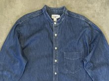 他の写真1: 90'S J.CREW 旧タグ デニム バンドカラーシャツ インディゴ USA製 (VINTAGE)