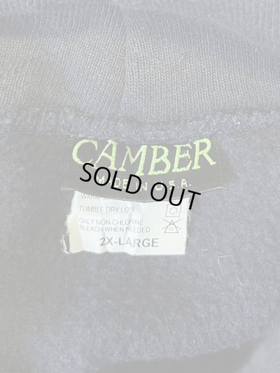 画像2: 90'S CAMBER 両面プリント ヘビーウエイト スウェットパーカー ネイビー USA製 (VINTAGE)