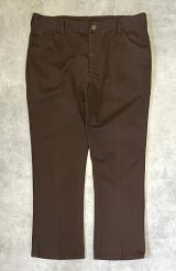 70'S Lee 200 カツラギ ブーツカット 42TALONジップ ブラウン USA製 (VINTAGE)
