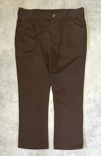 70'S Lee 200 カツラギ ブーツカット 42TALONジップ ブラウン USA製 (VINTAGE)