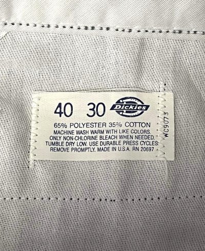画像4: 80'S DICKIES 874 チビタグ ワークパンツ ダークグリーン W40L30 USA製 (MINT CONDITION)