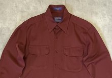 他の写真1: 90'S PENDLETON ウールギャバジン ボックスシャツ ボルドー (VINTAGE)