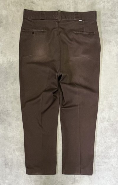 画像1: 80'S DICKIES 874 チビタグ ワークパンツ ブラウン W38L31 USA製 (VINTAGE)