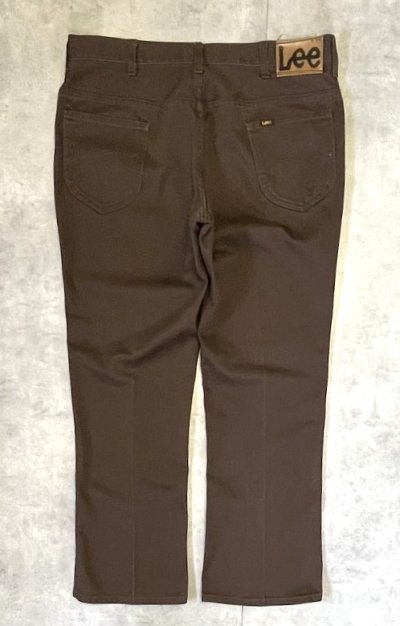 画像4: 70'S Lee 200 カツラギ ブーツカット 42TALONジップ ブラウン USA製 (VINTAGE)
