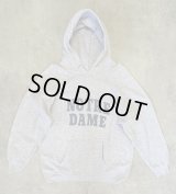 80'S CHAMPION "NOTRE DAME" トリコタグ 染み込みプリント パーカー グレー USA製 (VINTAGE)