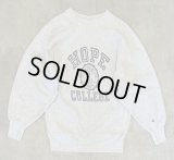 90'S CHAMPION "HOPE COLLEGE" 刺繍タグ 染み込み三段プリント リバースウィーブ グレー メキシコ製 (VINTAGE)