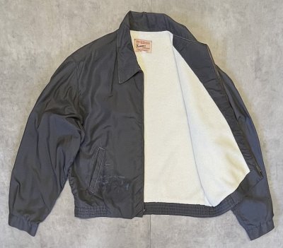 画像4: 60'S SUMMERS CALIFORNIA 裏地付き ドリズラージャケット TALONジップ チャコール (VINTAGE)