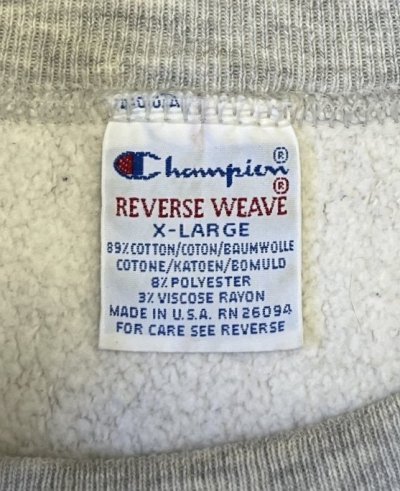 画像2: 90'S CHAMPION "MIDDLEBURY" 刺繍タグ リバースウィーブ グレー USA製 (VINTAGE)