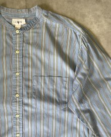 他の写真2: 90'S J.CREW 旧タグ ポプリン バンドカラーシャツ ストライプ (VINTAGE)