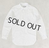 90'S RALPH LAUREN チンスト＆マチ付き ポプリン プルオーバーシャツ ストライプ (VINTAGE)