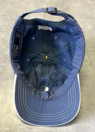画像5: 90'S RALPH LAUREN ロゴ刺繍 ベースボールキャップ ツートンカラー USA製 (VINTAGE)