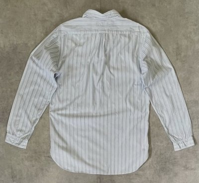 画像5: 90'S RALPH LAUREN チンスト＆マチ付き ポプリン プルオーバーシャツ ストライプ (VINTAGE)