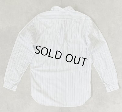 画像5: 90'S RALPH LAUREN チンスト＆マチ付き ポプリン プルオーバーシャツ ストライプ (VINTAGE)