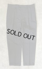 90'S RALPH LAUREN ツープリーツ ウール スラックス チャコール (VINTAGE)