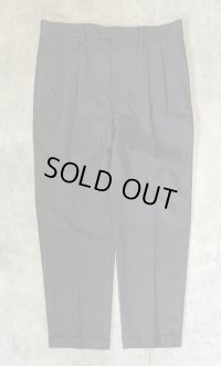 90'S RALPH LAUREN ツープリーツ ウール スラックス チャコール (VINTAGE)