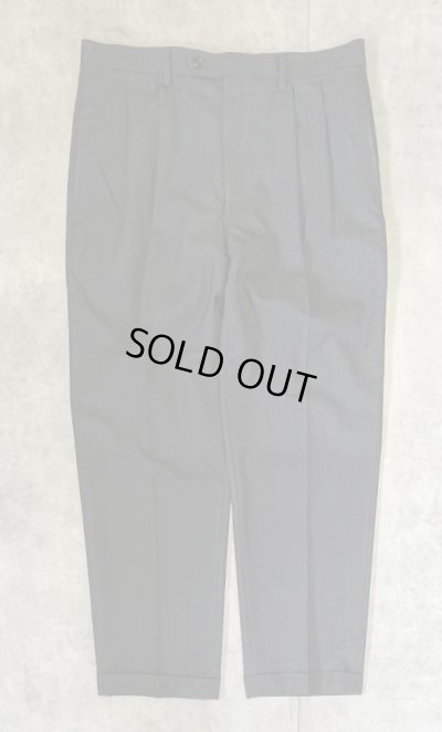 画像1: 90'S RALPH LAUREN ツープリーツ ウール スラックス チャコール (VINTAGE)