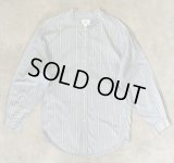 90'S J.CREW 旧タグ ポプリン バンドカラーシャツ ストライプ (VINTAGE)