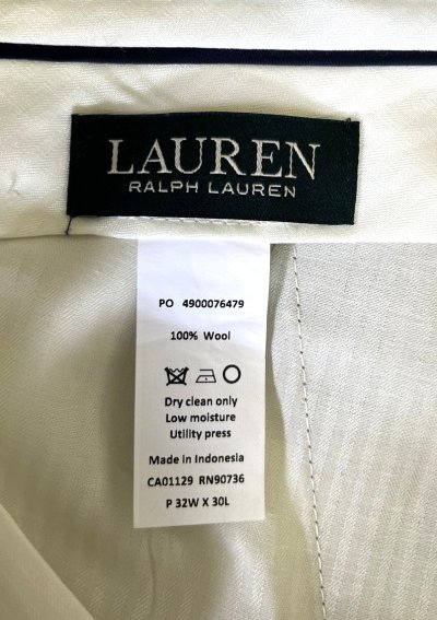 画像2: 90'S RALPH LAUREN ツープリーツ ウール スラックス ベージュ (VINTAGE)