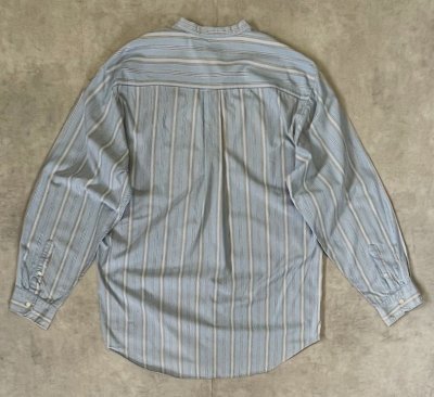 画像3: 90'S J.CREW 旧タグ ポプリン バンドカラーシャツ ストライプ (VINTAGE)