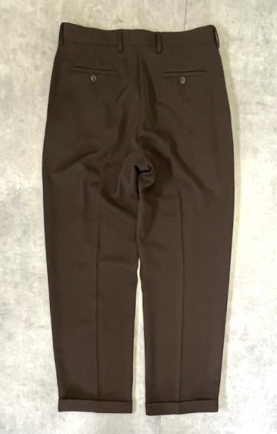 画像3: 90'S RALPH LAUREN ツープリーツ ウール スラックス ブラウン (VINTAGE)