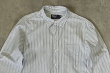 他の写真1: 90'S RALPH LAUREN チンスト＆マチ付き ポプリン プルオーバーシャツ ストライプ (VINTAGE)