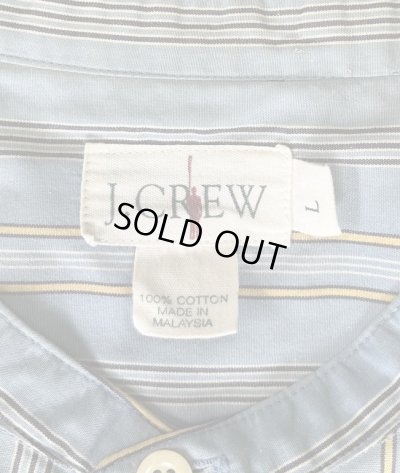 画像2: 90'S J.CREW 旧タグ ポプリン バンドカラーシャツ ストライプ (VINTAGE)