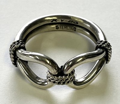 画像1: ナバホ族 インディアンジュエリー "STEVE ARVISO" ホースウィスパラー シルバーリング (NEW)