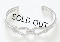 ナバホ族 インディアンジュエリー "STEVE ARVISO" ホースウィスパラー シルバーバングル (NEW)