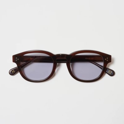 画像2: H OPTICAL "H-02" アイウェア ブラウン/ライトグレーレンズ (NEW)